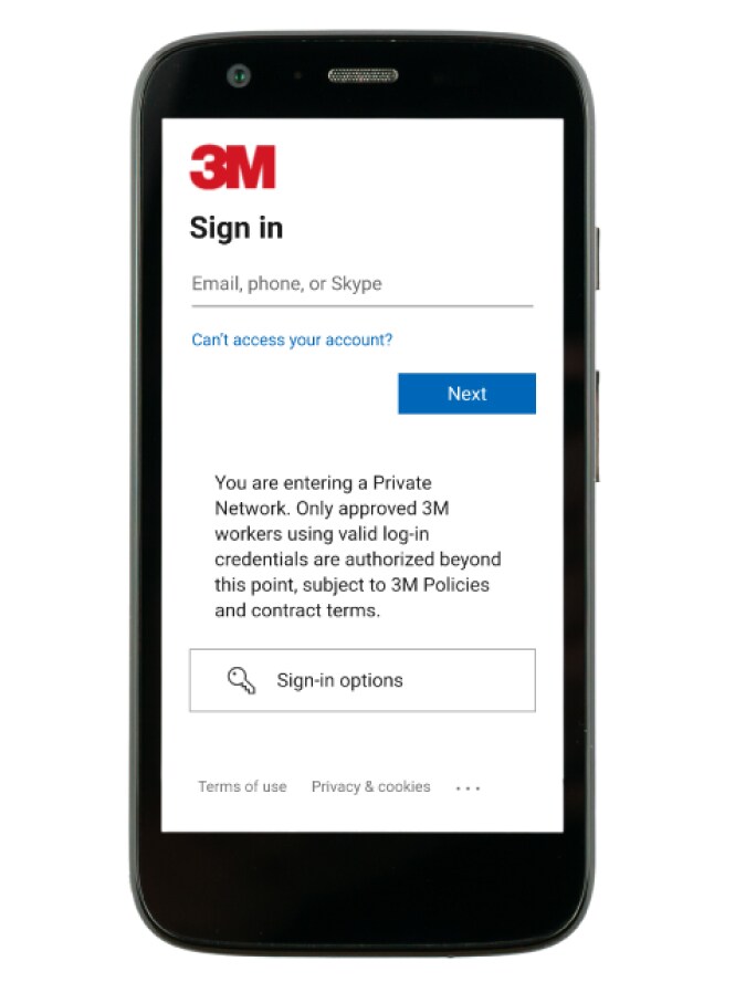 Um smartphone a apresentar a aplicação My 3M.
