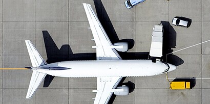 Vista aérea de um avião
