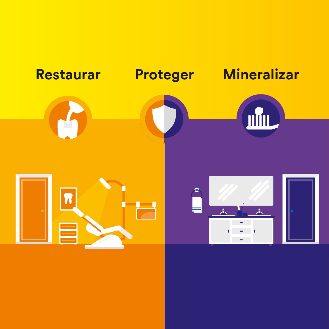 restaurar, proteger e mineralizar